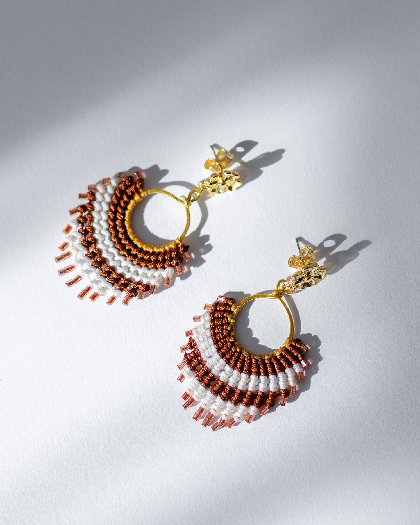 Tina Beaded Macrame Earrings