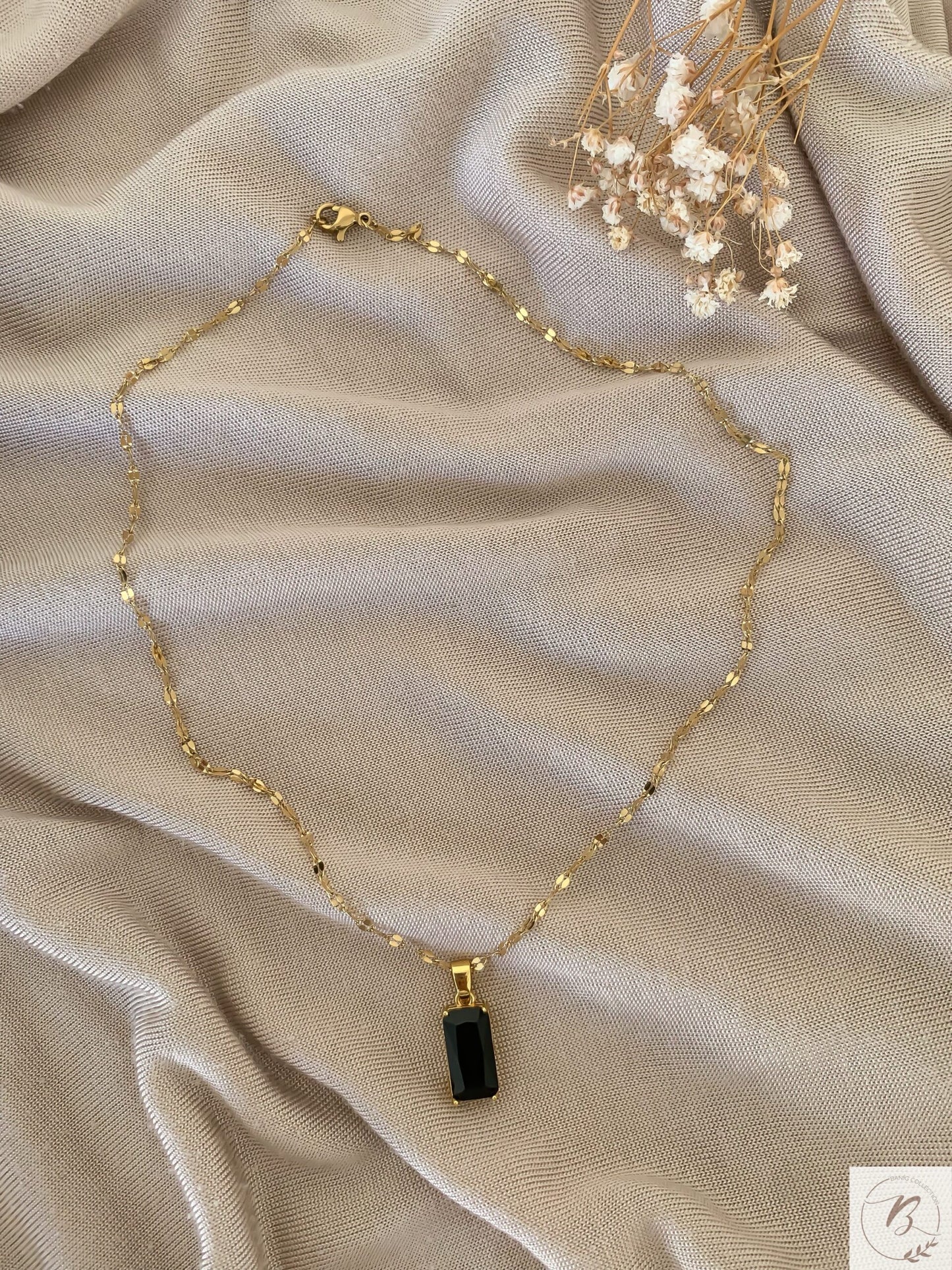 Classic Black Stone Pendant