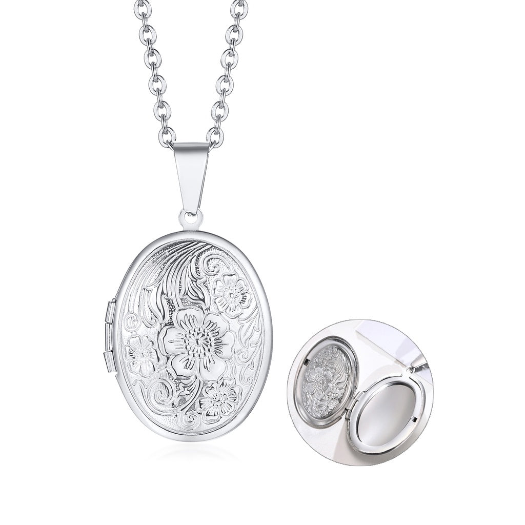 Floral Oval Locket