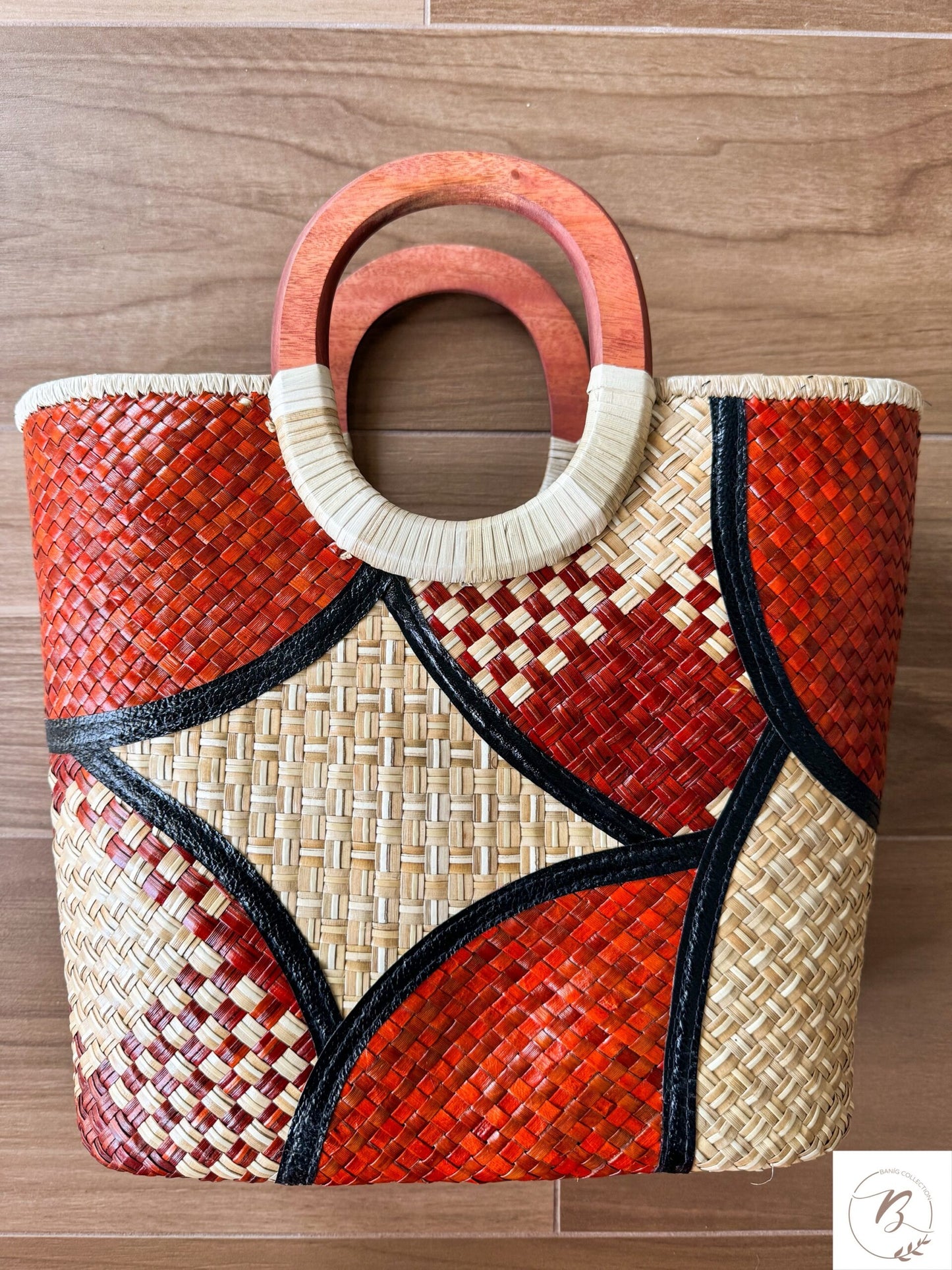 Alma Tote Bag (Brown and Natural)
