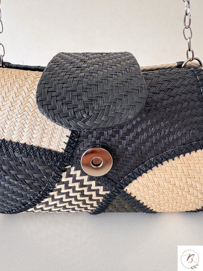 Aria Clutch Bag (B&W)