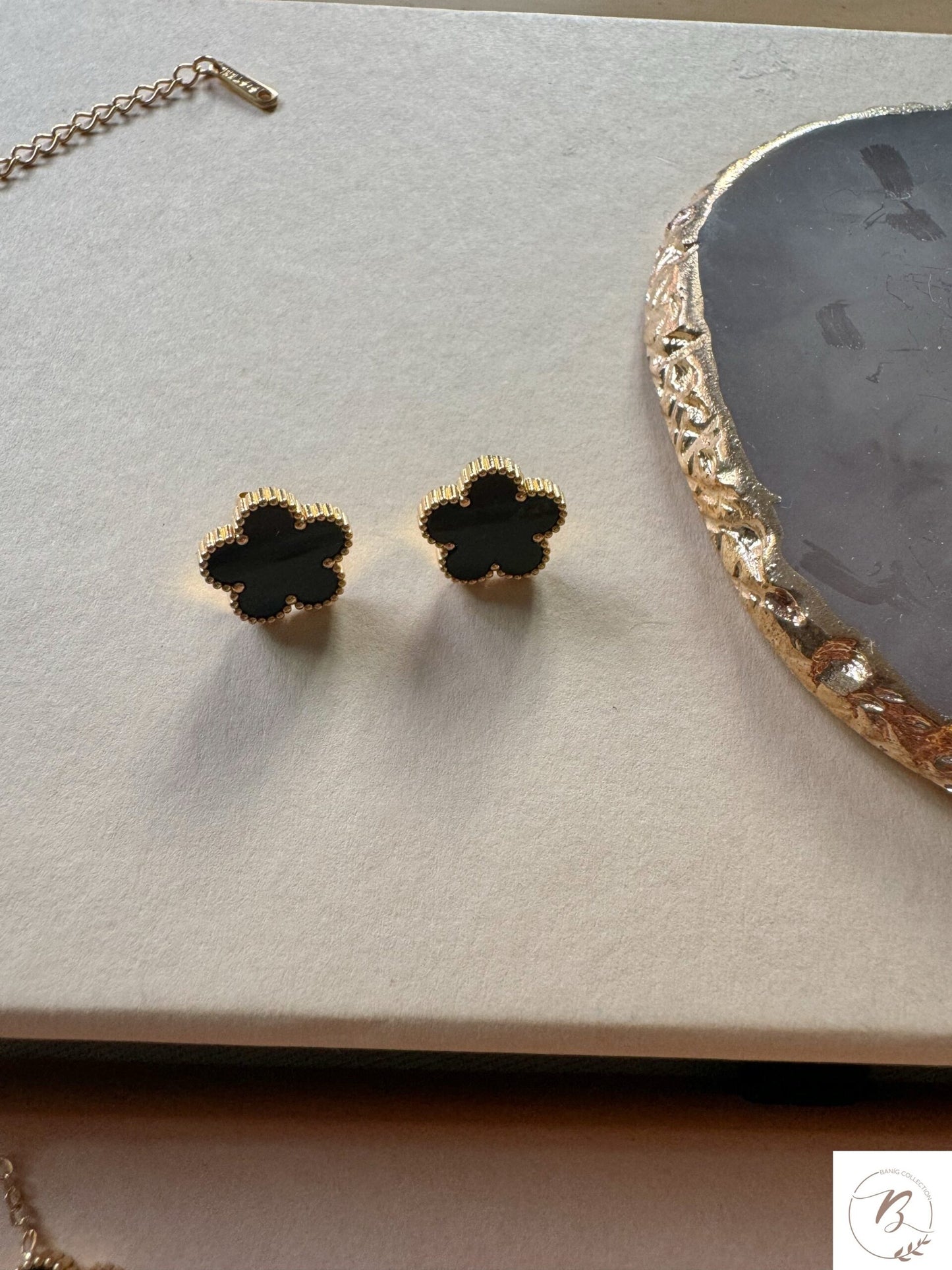 Noir Black Earrings