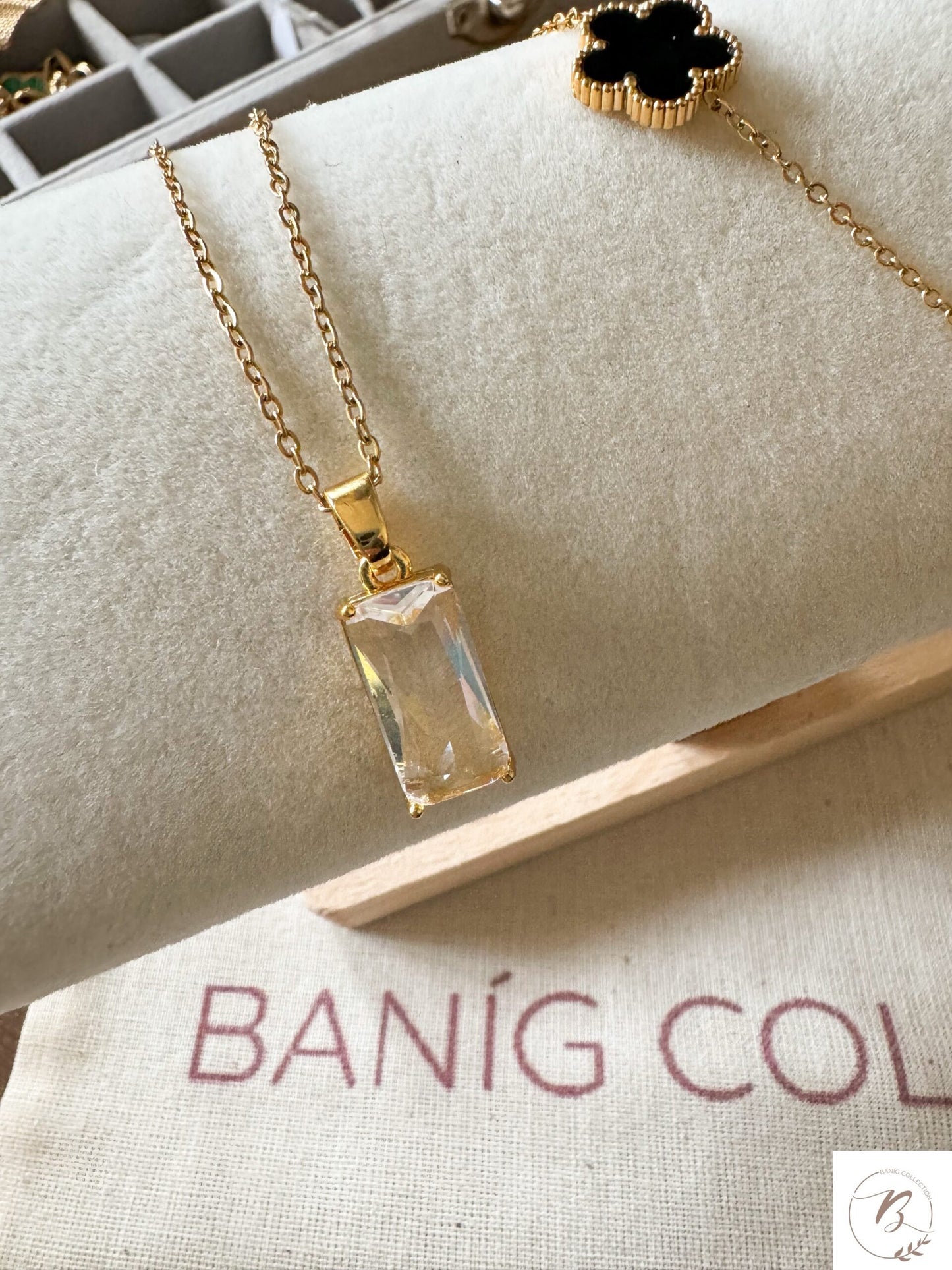 Classic White Stone Pendant