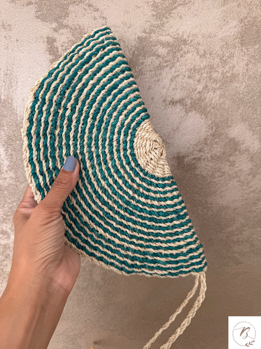 Judy Abaca Clutch (Teal)