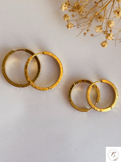 Aurelia Hammered Hoops