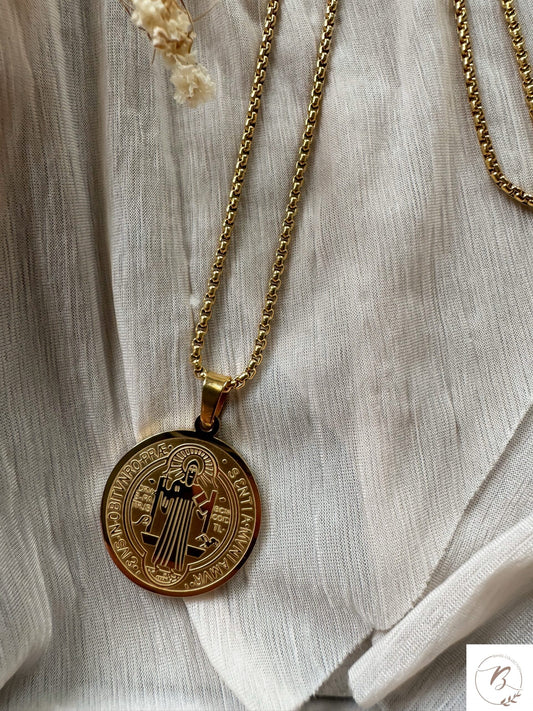 Unisex St Benedict Medal Necklace