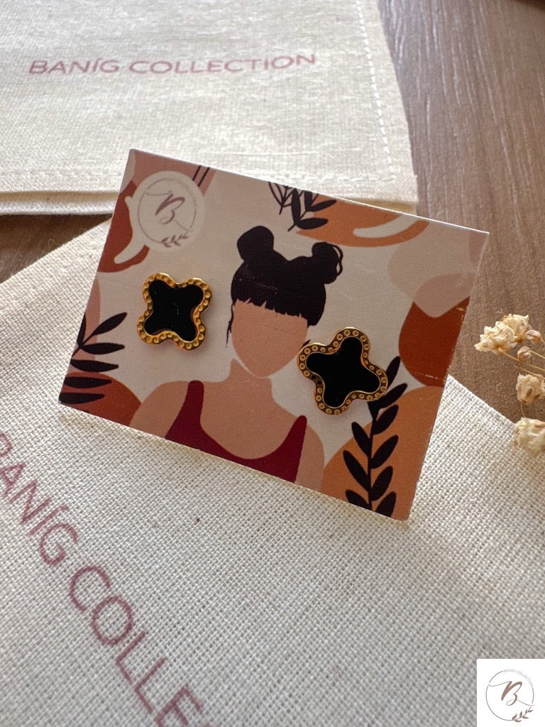 Cora Black Studs