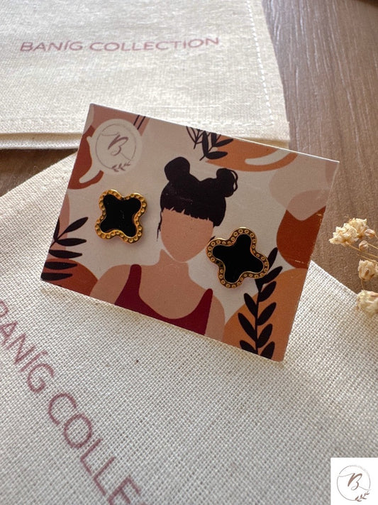 Cora Black Studs