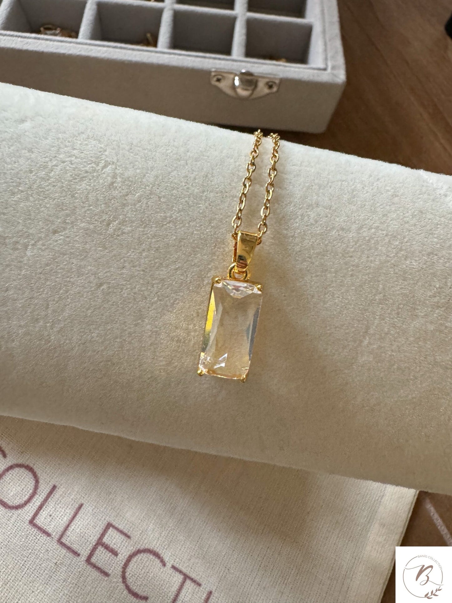 Classic White Stone Pendant