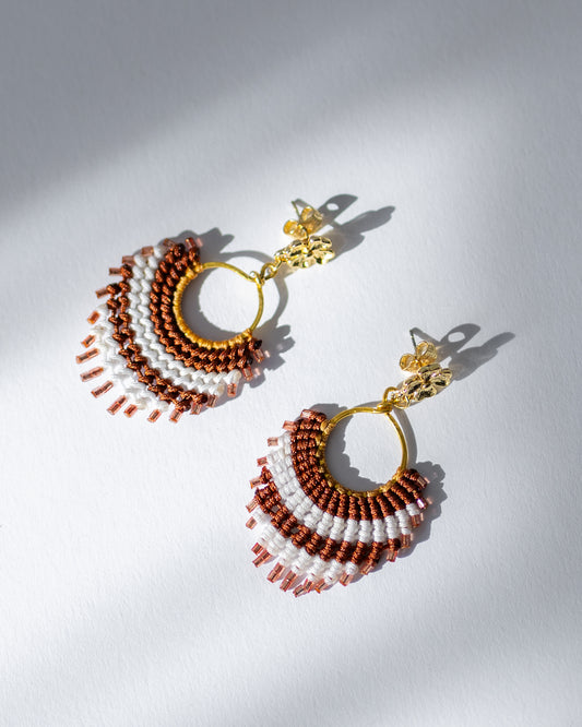 Tina Beaded Macrame Earrings