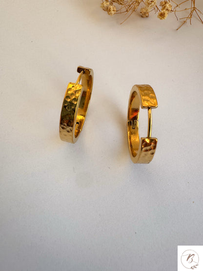 Aurelia Hammered Hoops