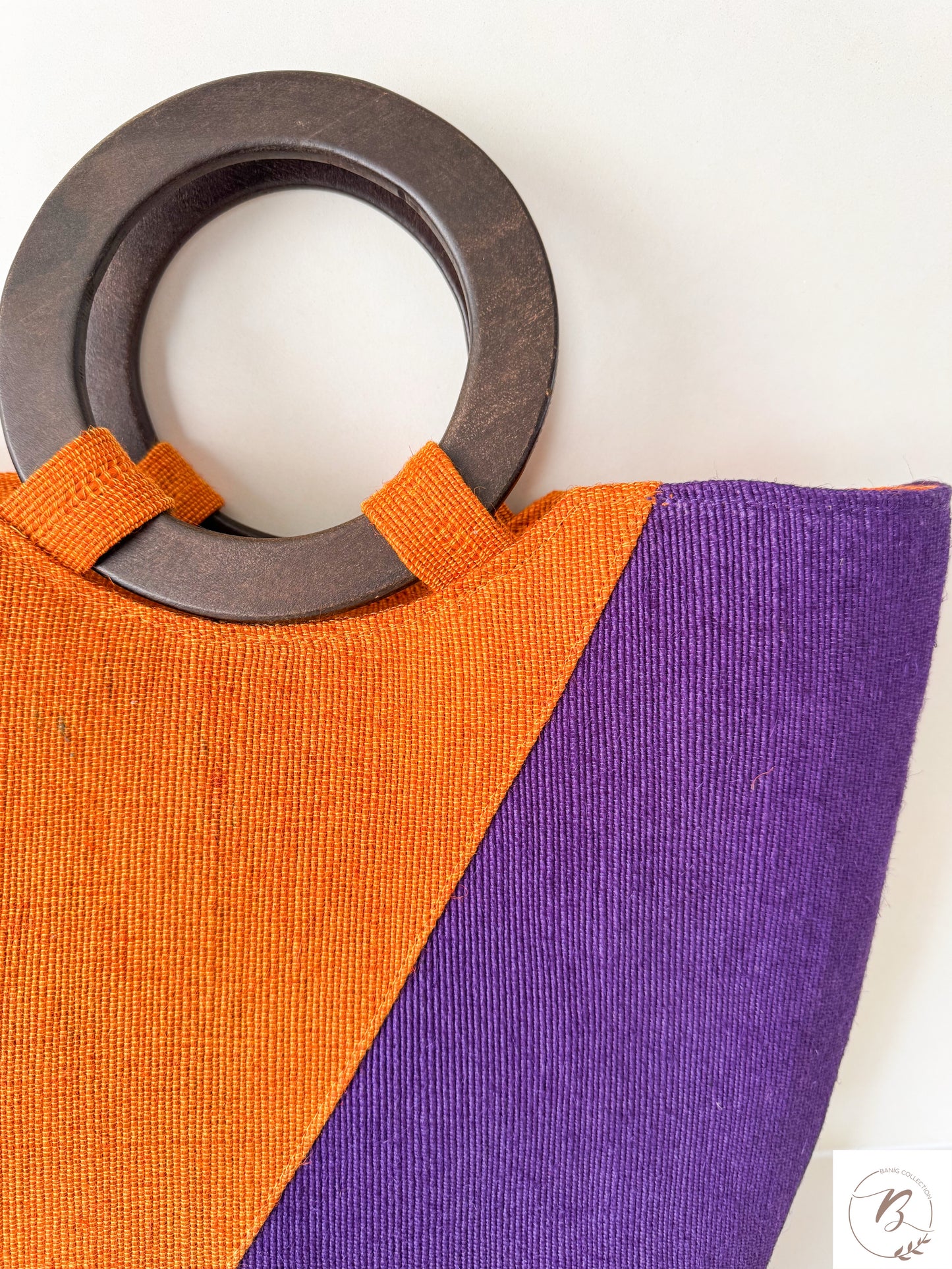 Olivia Tote Bag (Orange & Violet)