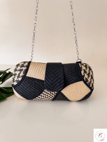 Aria Clutch Bag (B&W)