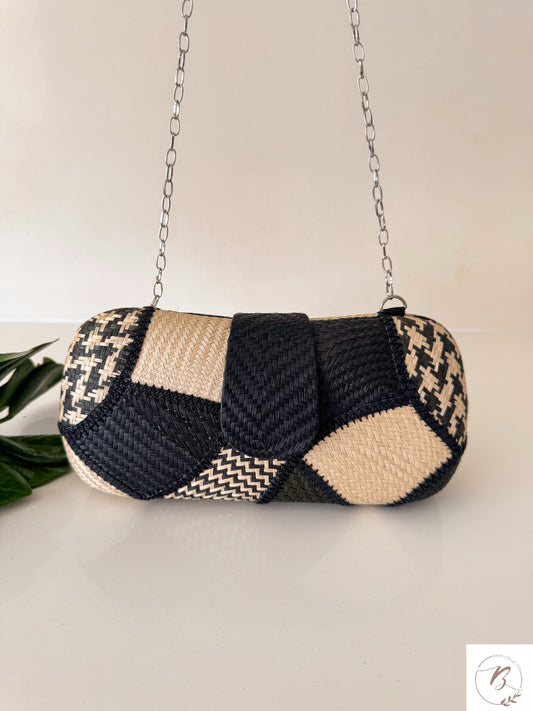 Aria Clutch Bag (B&W)