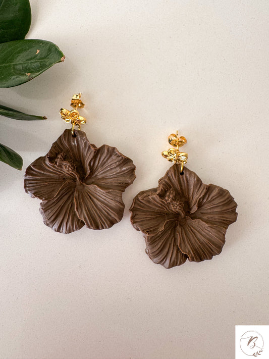Jessie Molded Clay Earrings (Coffee)