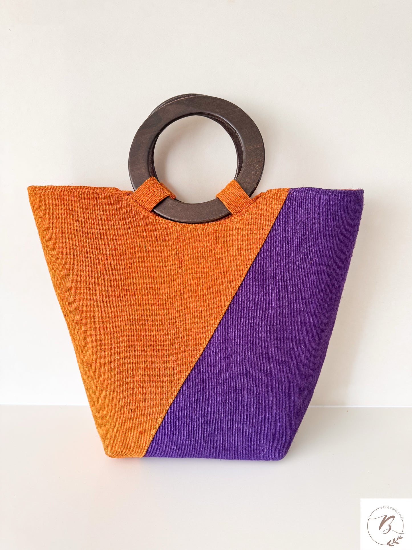 Olivia Tote Bag (Orange & Violet)