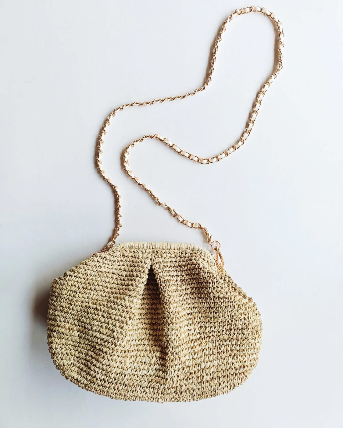 Imee Raffia Clutch Bag