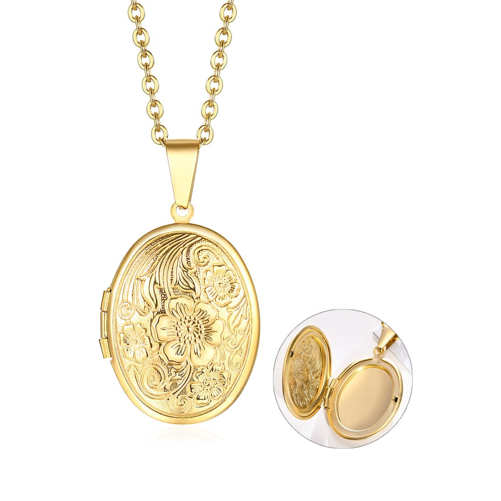 Floral Oval Locket
