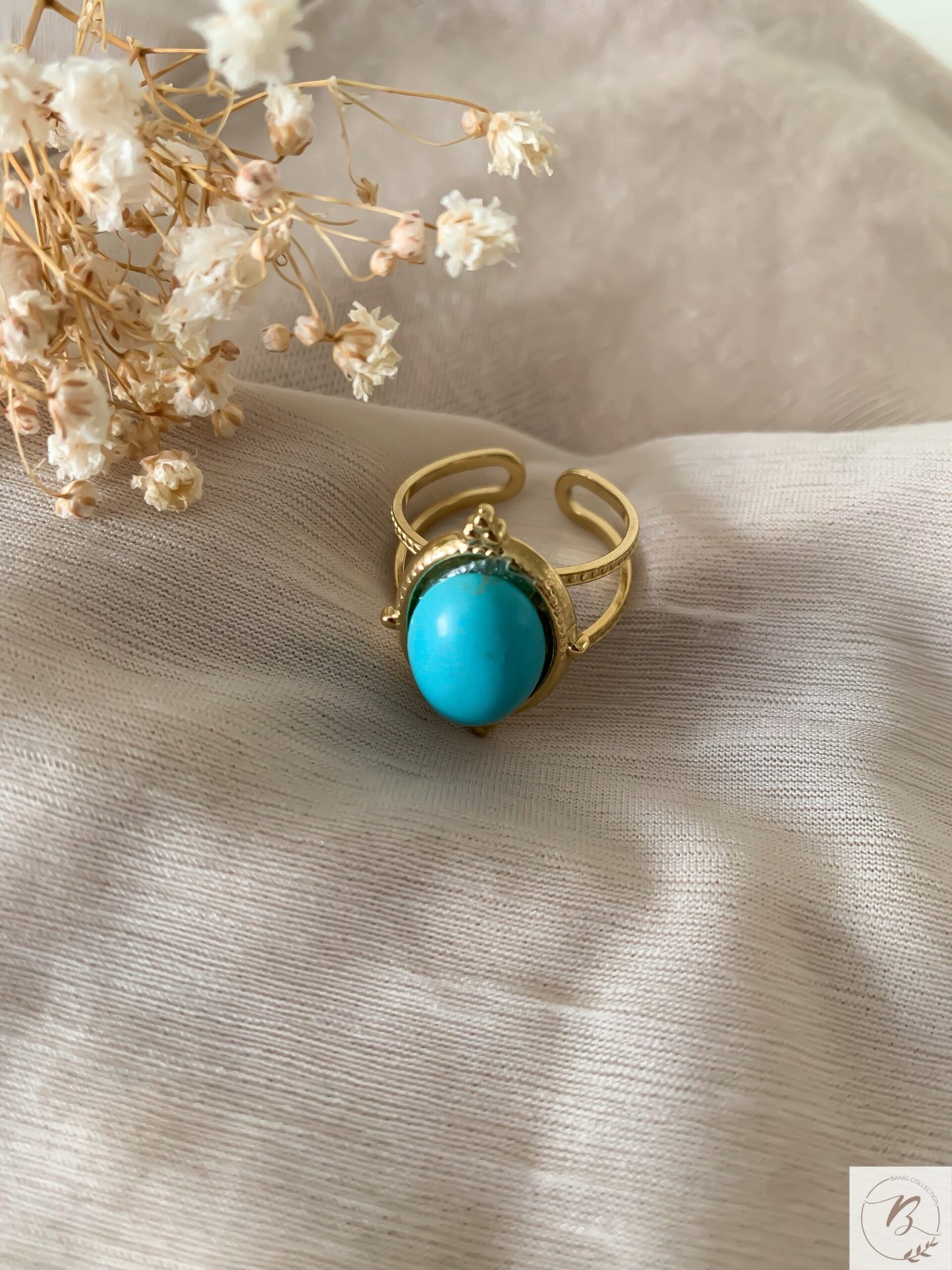 Retro Torquoise Bold Ring