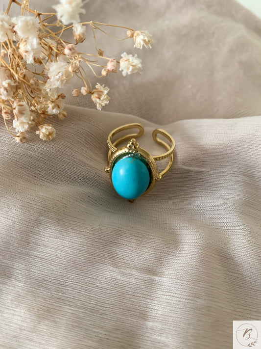 Retro Torquoise Bold Ring