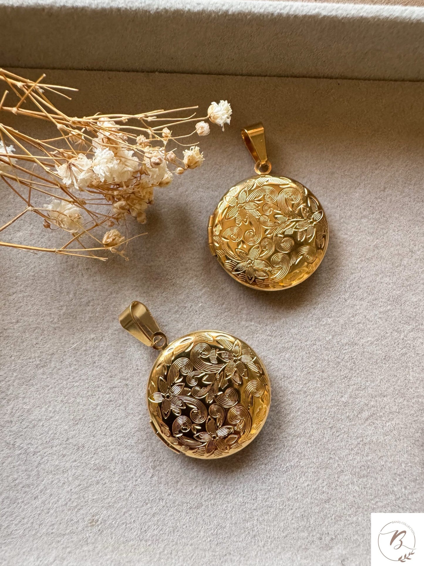 Floral Round Locket