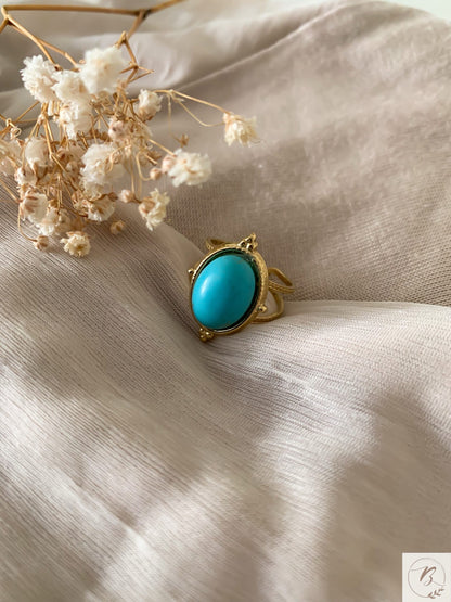 Retro Torquoise Bold Ring