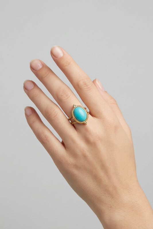 Retro Torquoise Bold Ring