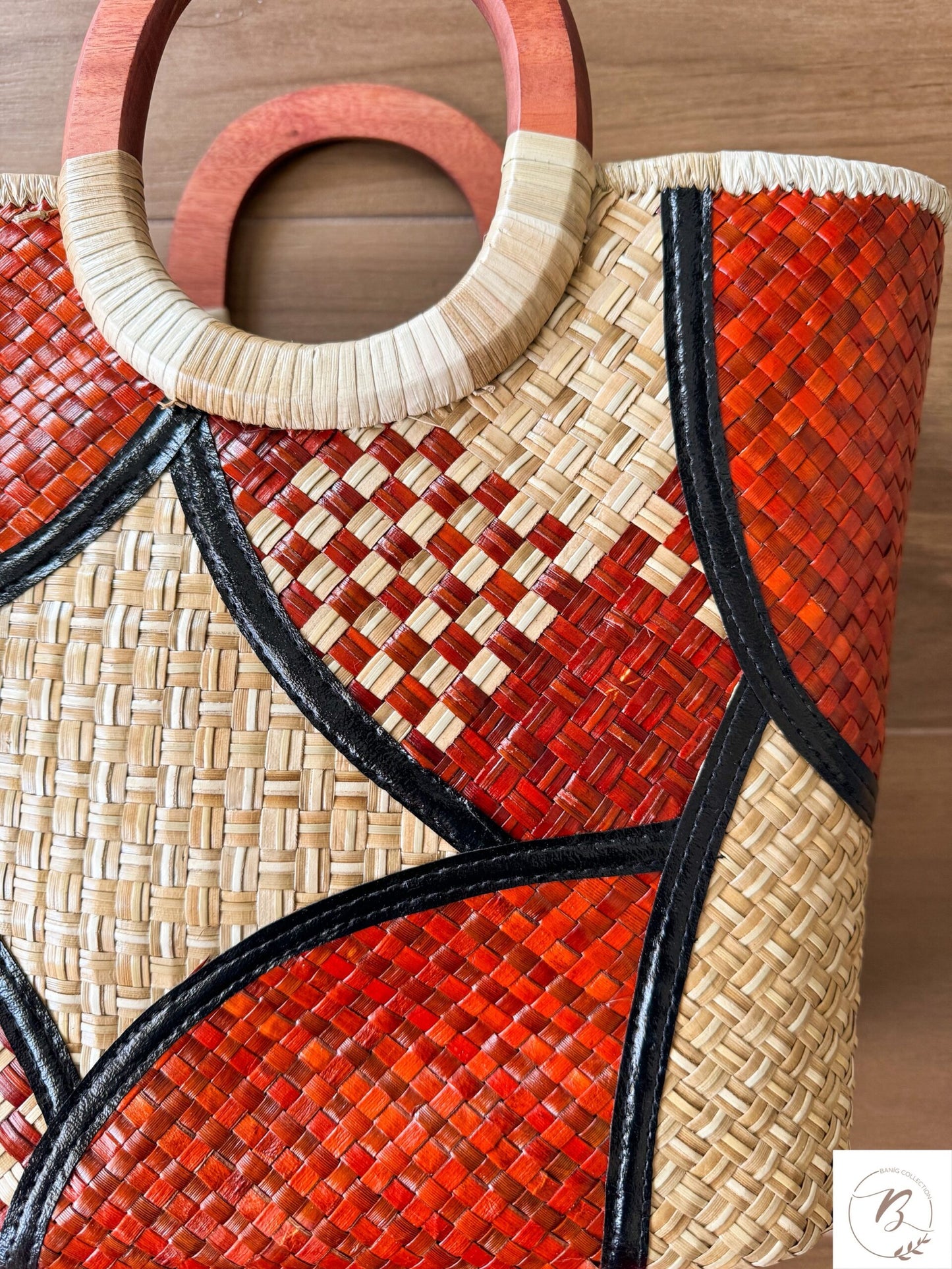 Alma Tote Bag (Brown and Natural)