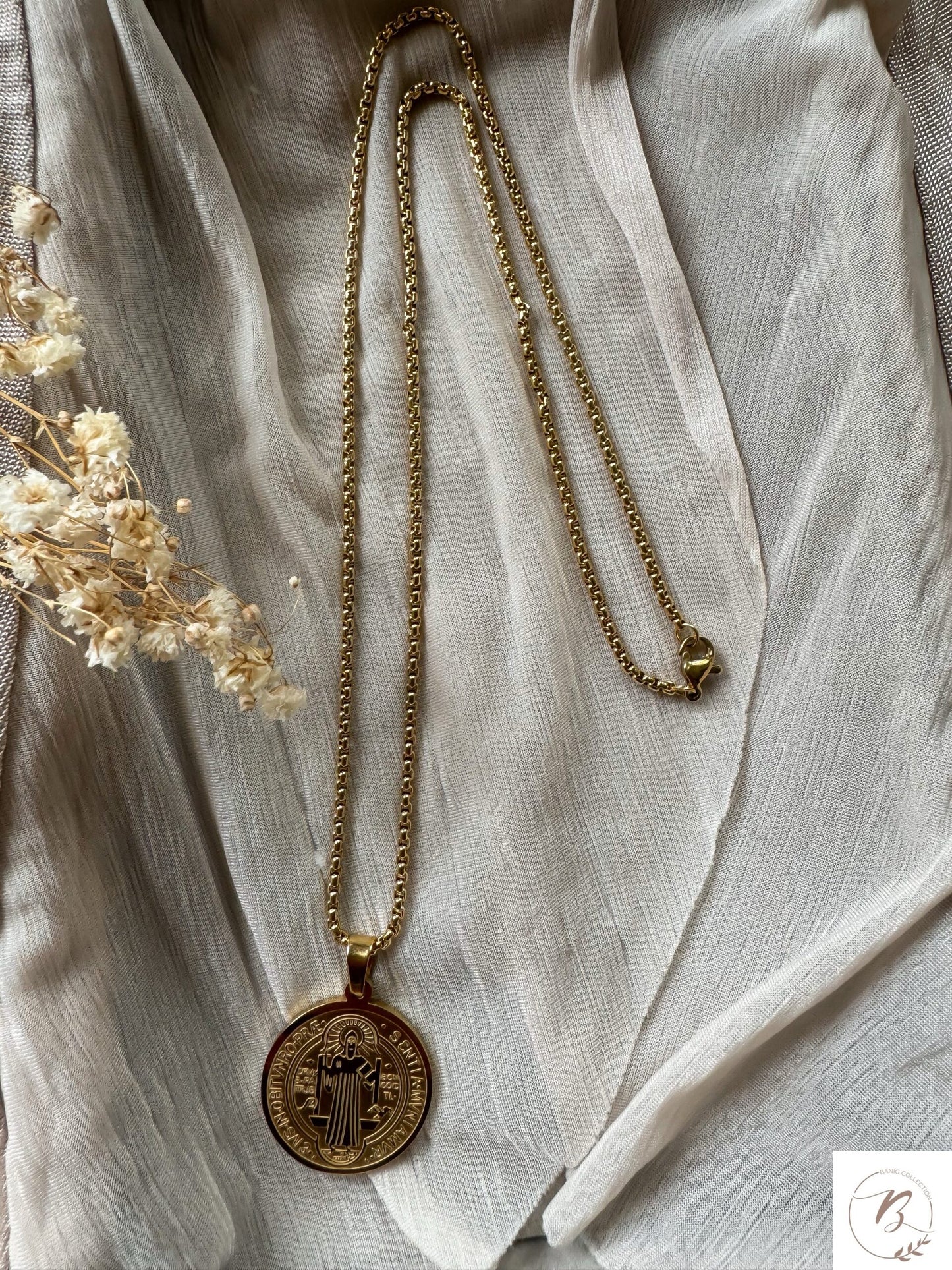 Unisex St Benedict Medal Necklace