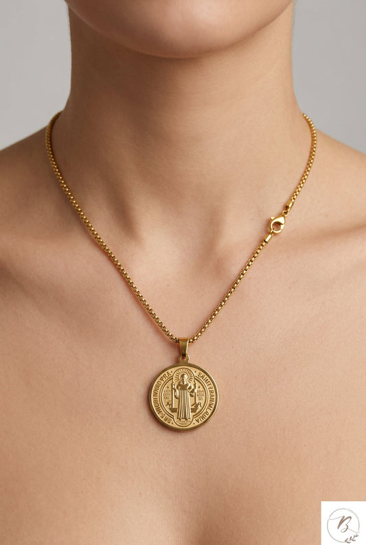 Unisex St Benedict Medal Necklace