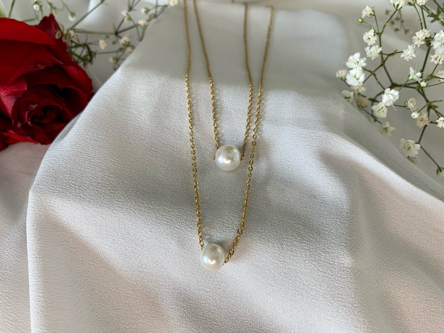 Pearl Lavaliere Choker Necklace