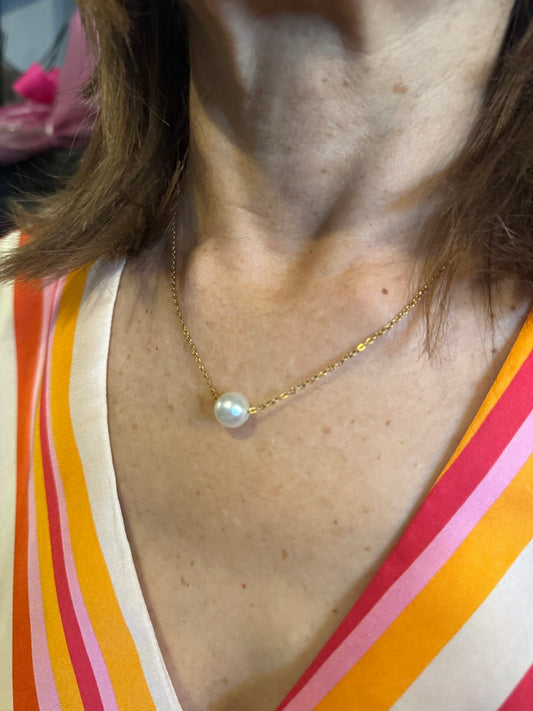 Pearl Lavaliere Choker Necklace