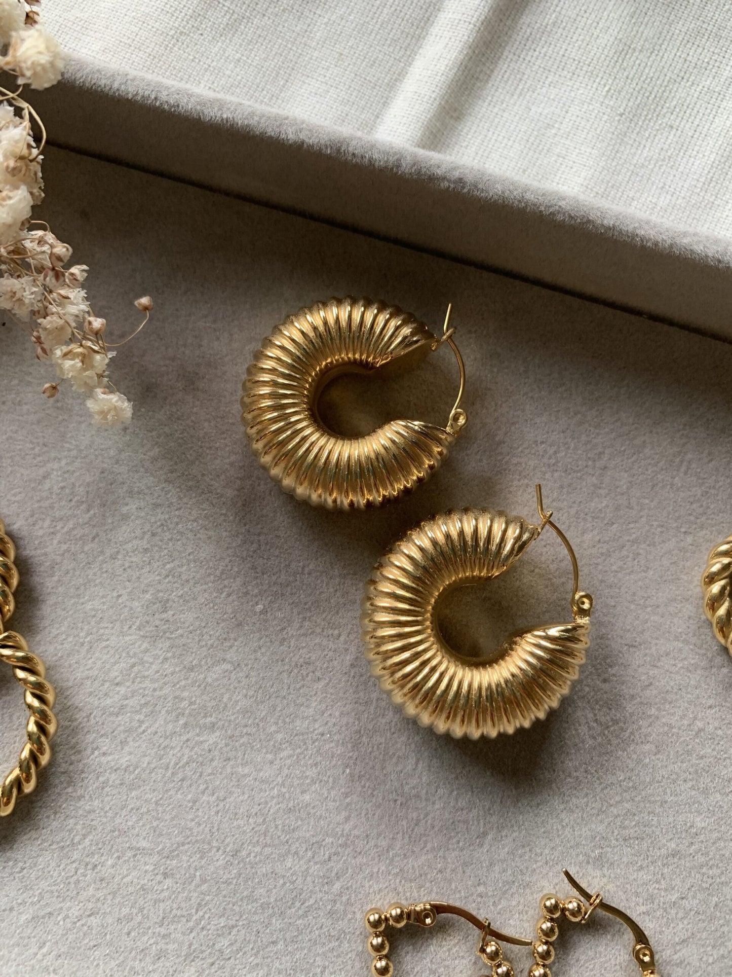 Lulu C Shaped Hoop Earrings (Medium)