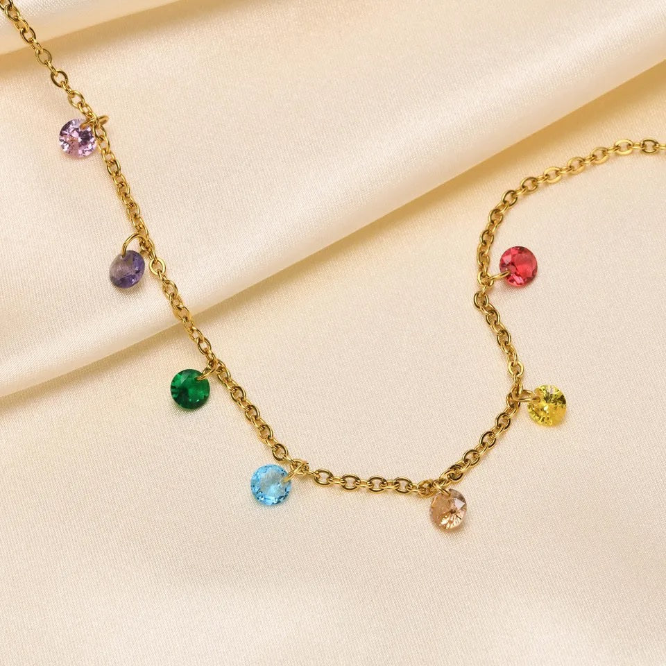 Rainbow Stainless Steel Anklet