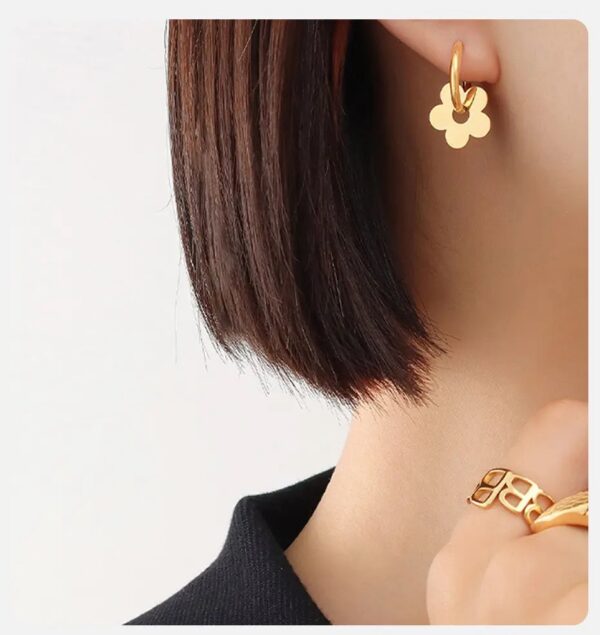 Flower Drop Earrings - Image 2