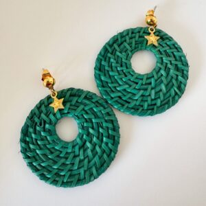 Amari Round Rattan Earrings