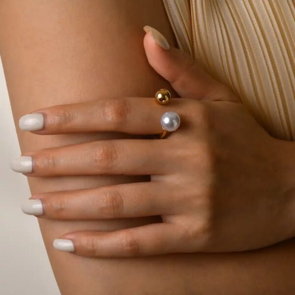 Ophelia Pearl Ring - Image 2